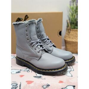 Dr. Martens 1460 Pascal Serena Grey Virginia Leather Lace Up Boots UK 5 NIB
